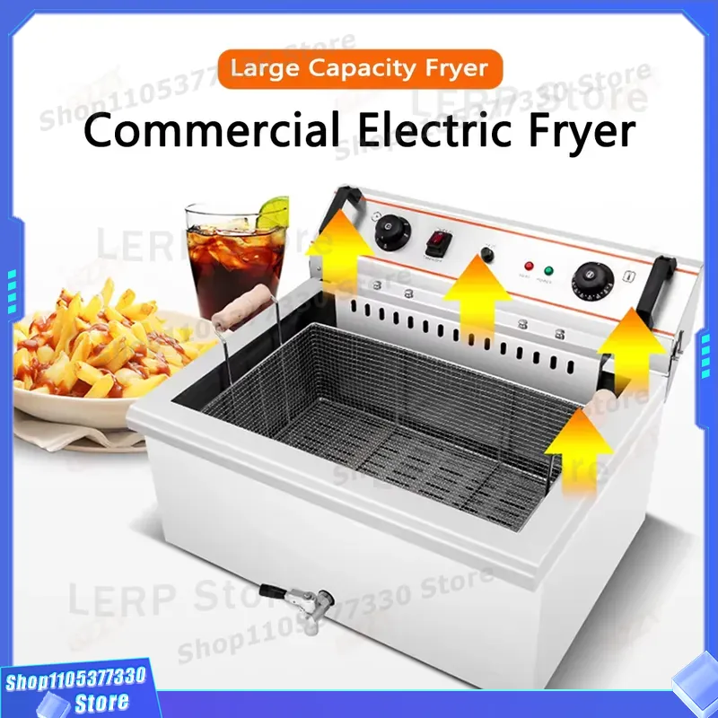 상업용 전기 딥 프라이어 30L 카운터탑 치킨 튀김기  - Countertop Deep Fryer With Timer 리뷰 및 가격