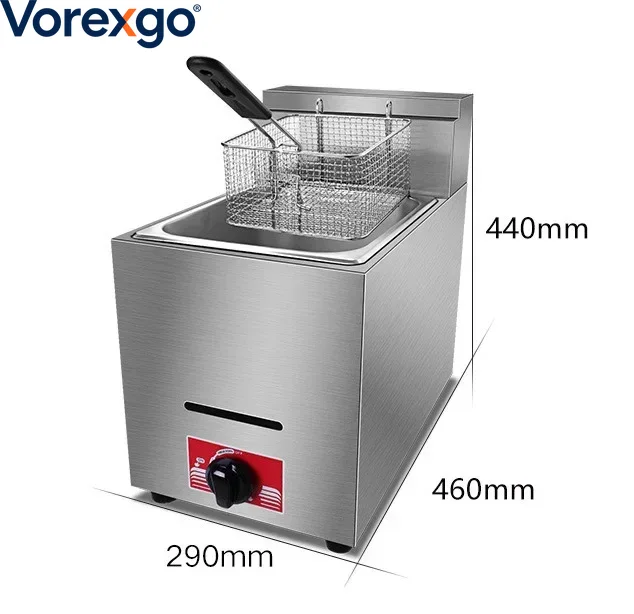 8L 용량의 바스켓과 뚜껑이 있는 상업용 LPG 가스  - Commercial Gas Deep Fryer Propane 리뷰 및 가격