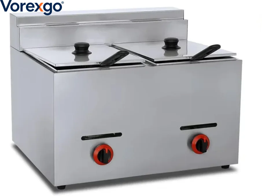 8L 용량의 바스켓과 뚜껑이 있는 상업용 LPG 가스  - Commercial Gas Deep Fryer Propane 리뷰 및 가격
