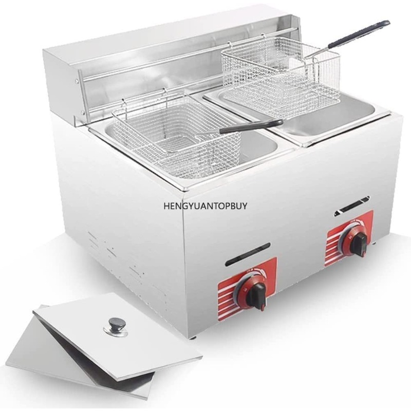 상업용 LPG 가스 딥 프라이어, 8L 바스켓 및 뚜껑 - Commercial Gas Deep Fryer Propane 리뷰 및 가격